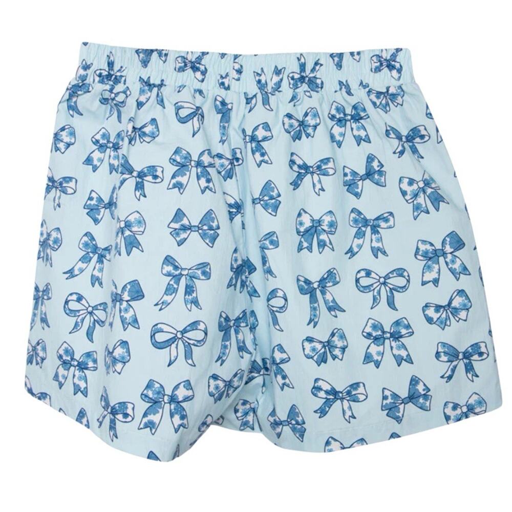 Katydid TOILE COQUETTE BOWS BOXERS Women’s Size XL Light Blue Cotton Shorts NWT - Picture 3 of 7